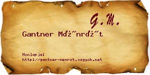 Gantner Ménrót névjegykártya